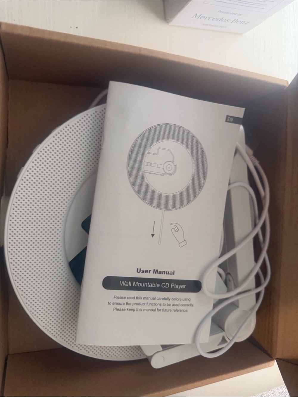 Wall Mountable CD Player - White